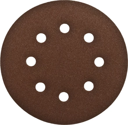 Круг шлифовальный ЗУБР &quot;СТАНДАРТ&quot; из абразивной бумаги на велкро основе, 6 отв., Р120, 150мм, 5шт 35350-150-120 купить в Магнитогорске