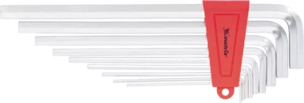 Набор ключей шестигранных имбусовых HEX, 2–12 мм, CrV,  9 шт., экстра-длин,  сатин  MATRIX 12308 купить в Магнитогорске