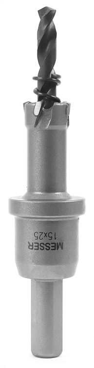ТСТ коронка MESSER 15X25 с центрирующим сверлом и толкающей пружиной купить в Магнитогорске