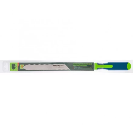 Нож для резки теплоизоляционных панелей 2-стороннее лезвие обрезиненная рукоятка 420мм лезвие-280мм Сибртех 79027 купить в Магнитогорске