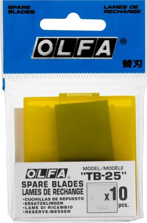 Лезвие OLFA специальное, для скребка &quot;TB-25&quot;, 4-х стороннее лезвие с 3-мя типами режущей кромки, 25 мм / 10 шт OL-TB-25 купить в Магнитогорске
