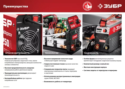 Сварочный инвертор ММА СА-250К серия МАСТЕР купить в Магнитогорске