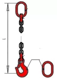 Строп цепной одноветвевой 1СЦ 12.5 т  L=5.5 м 8 кл купить в Магнитогорске