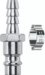 Переходники KRAFTOOL штуцер елочка - рапид штуцер (папа) 06597-08