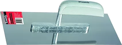 Гладилка из нержавеющей стали 280 х 130 мм деревянная ручка  MATRIX 86733 купить в Магнитогорске