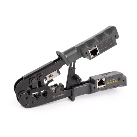Кримпер многофункциональный КВТ JT-02T с 2 встроенными модулями для обжима RJ-45, RJ-12, RJ-11 (89229) купить в Магнитогорске