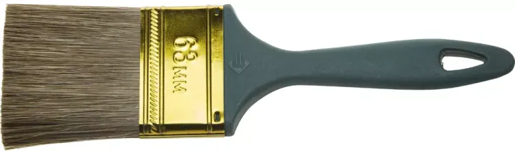 Кисть ЗУБР "КП-14" плоская, смешанная щетина, пластмассовая рукоятка, 63мм 4-01014-063 купить в Магнитогорске