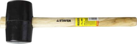 Киянка STAYER резиновая черная с деревянной ручкой, 680г 20505-75 купить в Магнитогорске
