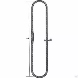 Строп канатный кольцевой СКК 12.5 т L=6 м  заплет на станке