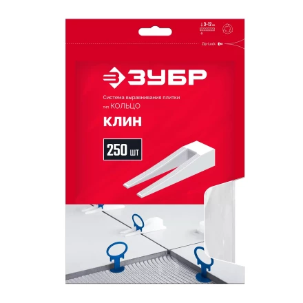 ЗУБР КОЛЬЦО, клин 250 шт, система выравнивания плитки (3387-250) купить в Магнитогорске