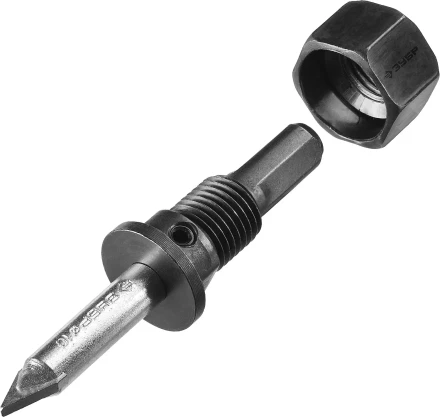 Коронка-чашка ЗУБР &quot;ПРОФЕССИОНАЛ&quot; c карбид-вольфрамовым нанесением, 51 мм, высота 25 мм, в сборе с державкой и сверлом 33360-051_z01 купить в Магнитогорске