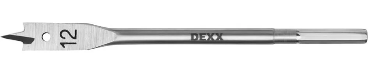 Сверло по дереву перовое, шестигранный хвостовик, DEXX 2945-12, d=12мм 2945-12 купить в Магнитогорске