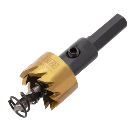 Коронка по металлу HSS, 21 мм, нитридтитановое покрытие Denzel 724102 купить в Магнитогорске