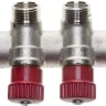 Коллектор GENERAL FITTINGS для горячей воды, вентили, никелированная латунь, вход 3/4" - 4 выхода 1/2" 51046-3/4-1/2-HT4 купить в Магнитогорске