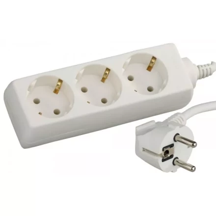 Удлинитель СВЕТОЗАР электрический с заземлением, евро, 3 гнезда, 3м SV-55033-3 купить в Магнитогорске