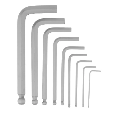 Набор ключей имбусовых, HEX, 1,5-10 мм, CrV, 9 шт., с шаром Сибртех 123627 купить в Магнитогорске