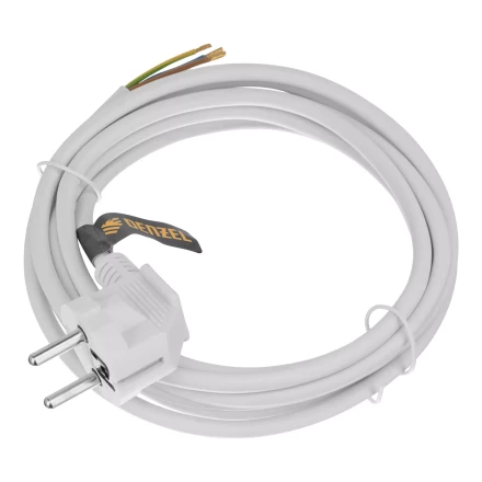 Шнур сетевой Denzel Energy Series, ПВС, 3 м, 3 x 1 мм, с неразборной вилкой, белый, 3 м, 37666 купить в Магнитогорске