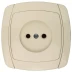 Розетка СВЕТОЗАР &quot;CITY LIGHT&quot; одинарная в сборе, без заземления, цвет бежевый, 16А/~250В SV-54200-B купить в Магнитогорске