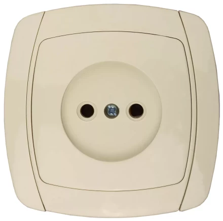 Розетка СВЕТОЗАР &quot;CITY LIGHT&quot; одинарная в сборе, без заземления, цвет бежевый, 16А/~250В SV-54200-B купить в Магнитогорске