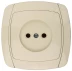Розетка СВЕТОЗАР &quot;CITY LIGHT&quot; одинарная в сборе, без заземления, цвет бежевый, 16А/~250В SV-54200-B купить в Магнитогорске