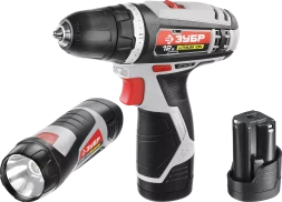 Дрель-шуруповерт 2 АКБ + фонарь ДА-12-2-Ли ФКНМ1 серия МАСТЕР