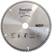 Диск пильный для резки дерева и MDF Makita D-19071, 255x30х2.4 мм; 100 зубьев