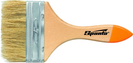 Кисть плоская Slimline 4&quot; (100 мм) натуральная щетина деревянная ручка  SPARTA 824455 купить в Магнитогорске