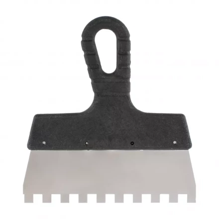 Шпатель из нержавеющей стали 200 мм зуб 8 х 8 мм пластмассовая ручка 85122 купить в Магнитогорске