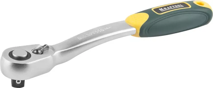 Трещотка для торцовых головок KRAFTOOL "PRO", Сr-V сталь, 72 зубца, изогнутая, 1/2" 27795-1/2_z02 купить в Магнитогорске