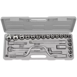 Набор STAYER Автомобильный инструмент &quot;STANDARD&quot; хромированное покрытие, 24 предмета 27587-H24