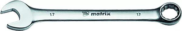 Ключ комбинированный 15 мм CrV матовый хром MATRIX 15111 купить в Магнитогорске