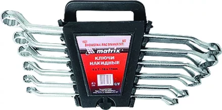 Набор ключей накидных 6–22 мм CR-V 8 шт. полированный хром MATRIX 15332 купить в Магнитогорске