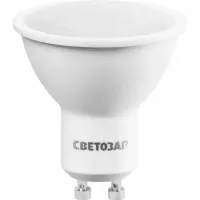 Лампа СВЕТОЗАР светодиодная "LED technology", цоколь GU10, яркий белый свет (4000К), 220В, 5Вт (35) 44565-35_z01