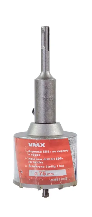 Коронка SDS+ ф75 мм по кирпичу в сборе VMX 511049 купить в Магнитогорске