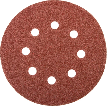 Круг шлифовальный универсальный STAYER &quot;MASTER&quot; из абразивной бумаги на велкро основе, 8 отверстий, Р40, 125мм, 5шт 35452-125-040 купить в Магнитогорске