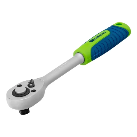 Ключ-трещотка 1/2&quot; Сибртех, 45 зубьев, с быстрым сбросом, матовый хром 14023 купить в Магнитогорске