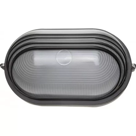 Светильник уличный СВЕТОЗАР влагозащищенный с верхним декоративным кожухом, овал, цвет черный, 100Вт SV-57223-B купить в Магнитогорске