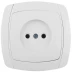 Розетка СВЕТОЗАР &quot;CITY LIGHT&quot; одинарная в сборе, без заземления, цвет белый, 16А/~250В SV-54200-W купить в Магнитогорске