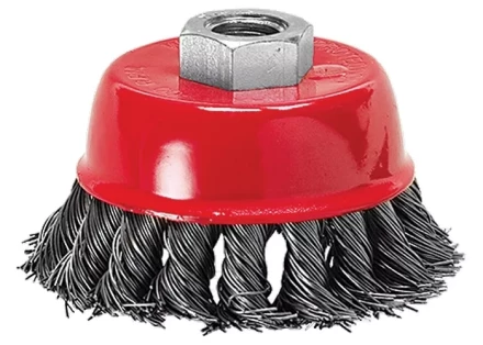 Щетка для УШМ, 150 мм, М14, &quot;чашка&quot;, крученая металлическая проволока  MATRIX 74629 купить в Магнитогорске