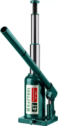 Домкрат гидравлический бутылочный &quot;Double Ram&quot;, сварной, телескопический, 4т, 170-420мм, KRAFTOOL 43463-4 43463-4 купить в Магнитогорске