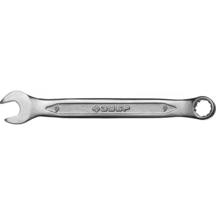 Ключ ЗУБР &quot;МАСТЕР&quot; гаечный комбинированный, Cr-V сталь, хромированный, 9мм 27087-09 купить в Магнитогорске