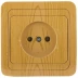 Розетка СВЕТОЗАР &quot;ГАММА&quot; без заземления, одинарная, цвет ольха, 16А/~250В SV-54100-A купить в Магнитогорске