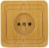 Розетка СВЕТОЗАР &quot;ГАММА&quot; без заземления, одинарная, цвет ольха, 16А/~250В SV-54100-A купить в Магнитогорске