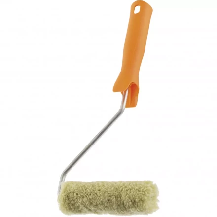 Мини-валик в сборе &quot;Фасадные работы&quot; 110 мм ворс 12 мм D 16 мм D ручки 6 мм полиакрил полиэстер Сибртех 80588 купить в Магнитогорске