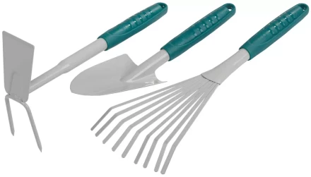 Набор RACO садовый: совок 4207-53481, мотыжка -53486, грабли веерные -53492 4225-53/477 купить в Магнитогорске