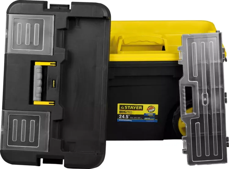 Ящик-тележка для инструмента "BIGPRO" пластиковая, STAYER Professional 38107-24 купить в Магнитогорске