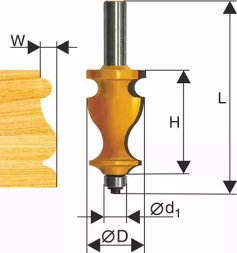 Фреза кромочная фигурная ф286х41мм хв 12мм 10575