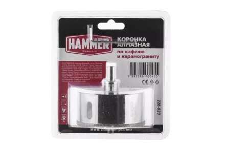 Коронка алмазная HAMMER Ф82мм HEX(DHS82.0*65/5) купить в Магнитогорске