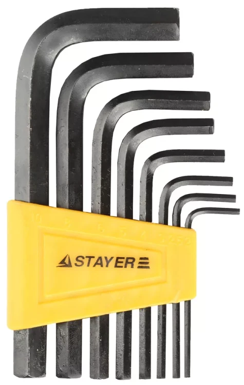 Набор STAYER Ключи "STANDARD" имбусовые, 2 - 10мм, 8 шт 27405-H8 купить в Магнитогорске