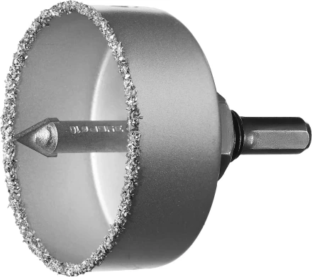 Коронка-чашка ЗУБР &quot;ПРОФЕССИОНАЛ&quot; c карбид-вольфрамовым нанесением, 67 мм, высота 25 мм, в сборе с державкой и сверлом 33360-067_z01 купить в Магнитогорске